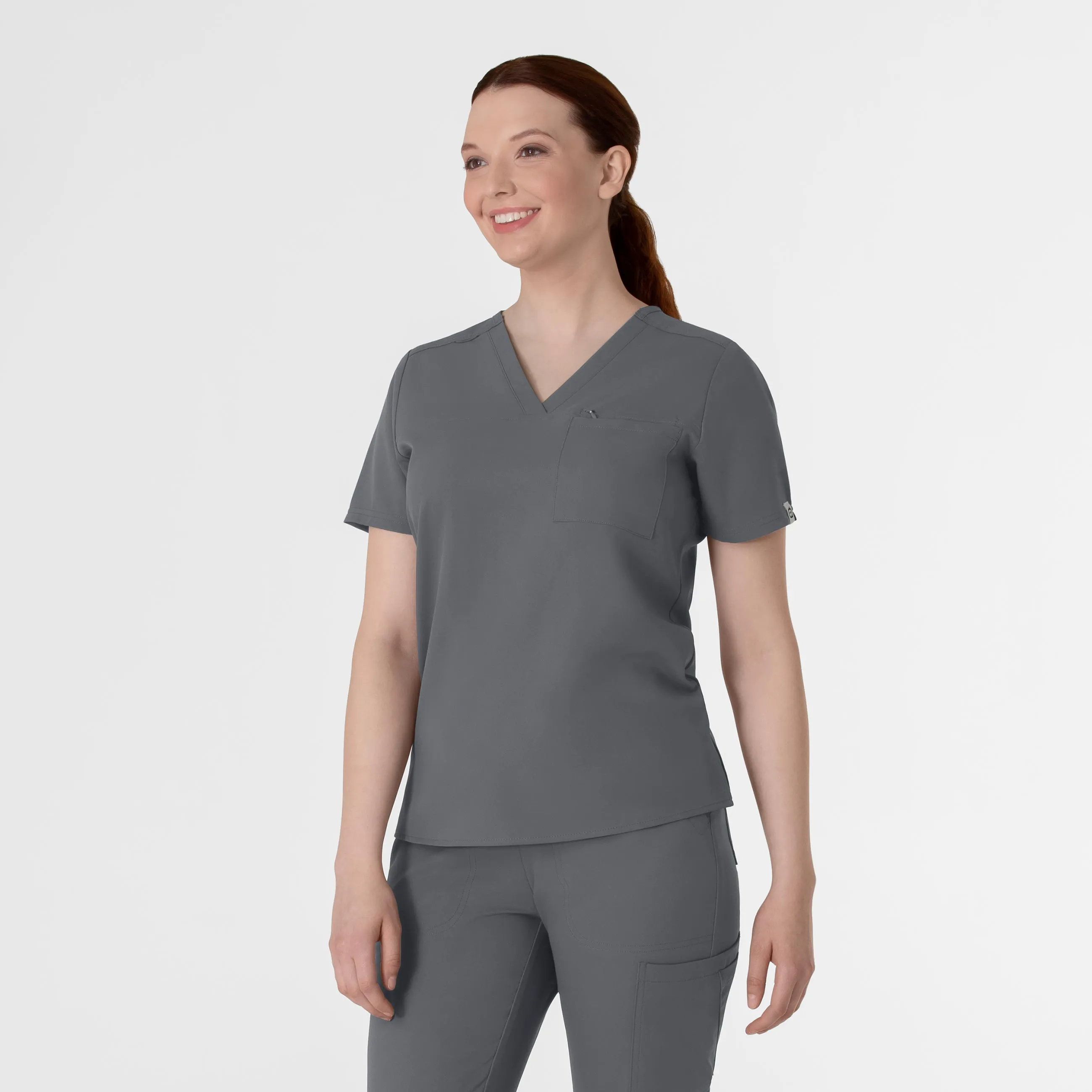 Thrive 6222 V-Neck Tuck-In Scrub Top Pewter