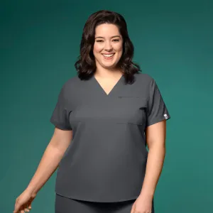 Thrive 6222 V-Neck Tuck-In Scrub Top Pewter