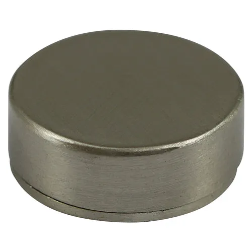 TIMCO Threaded Screw Caps Solid Brass Satin Nickel - 14mm (4pcs)