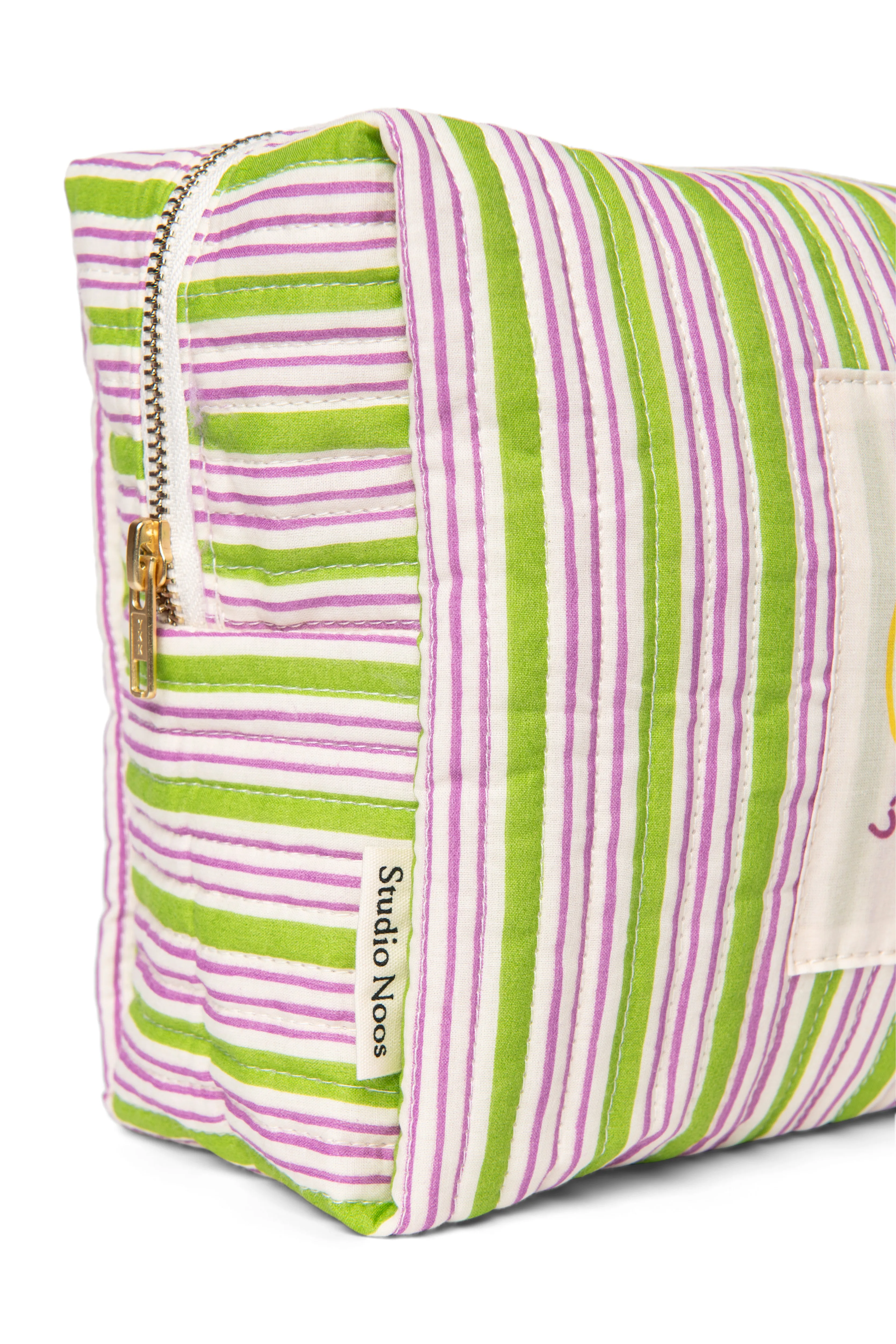 Titane Cotton Striped Toiletry Bag