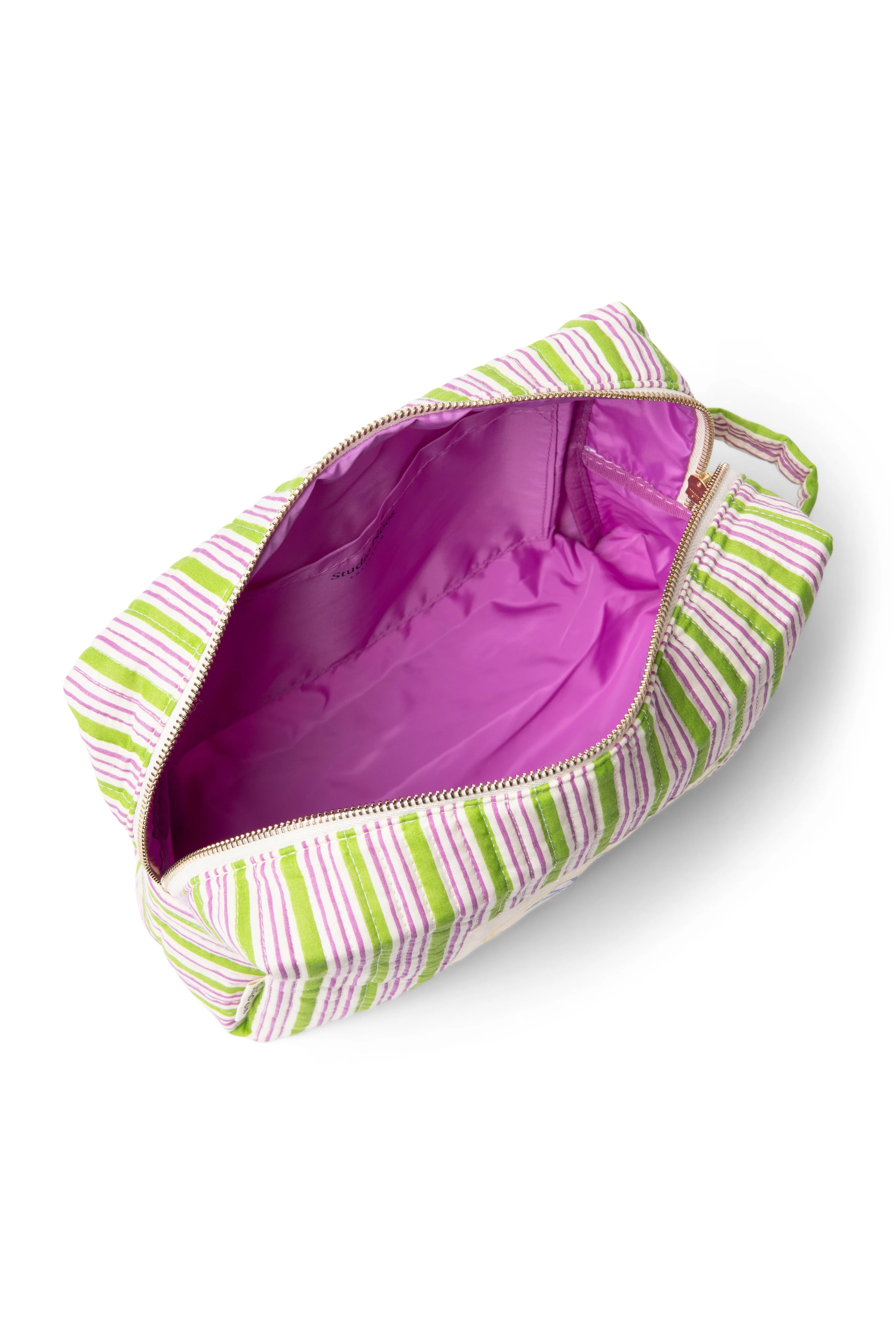 Titane Cotton Striped Toiletry Bag