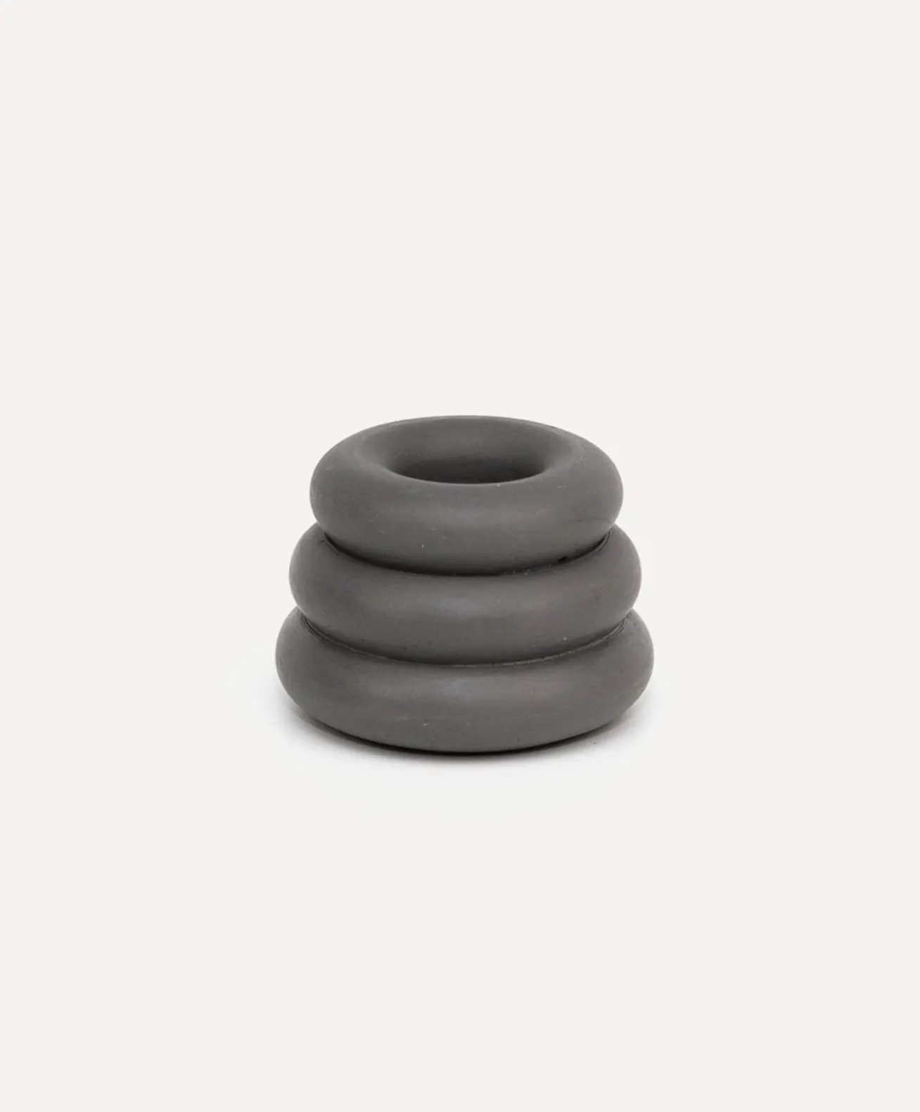 Triple O Candleholder | Charcoal