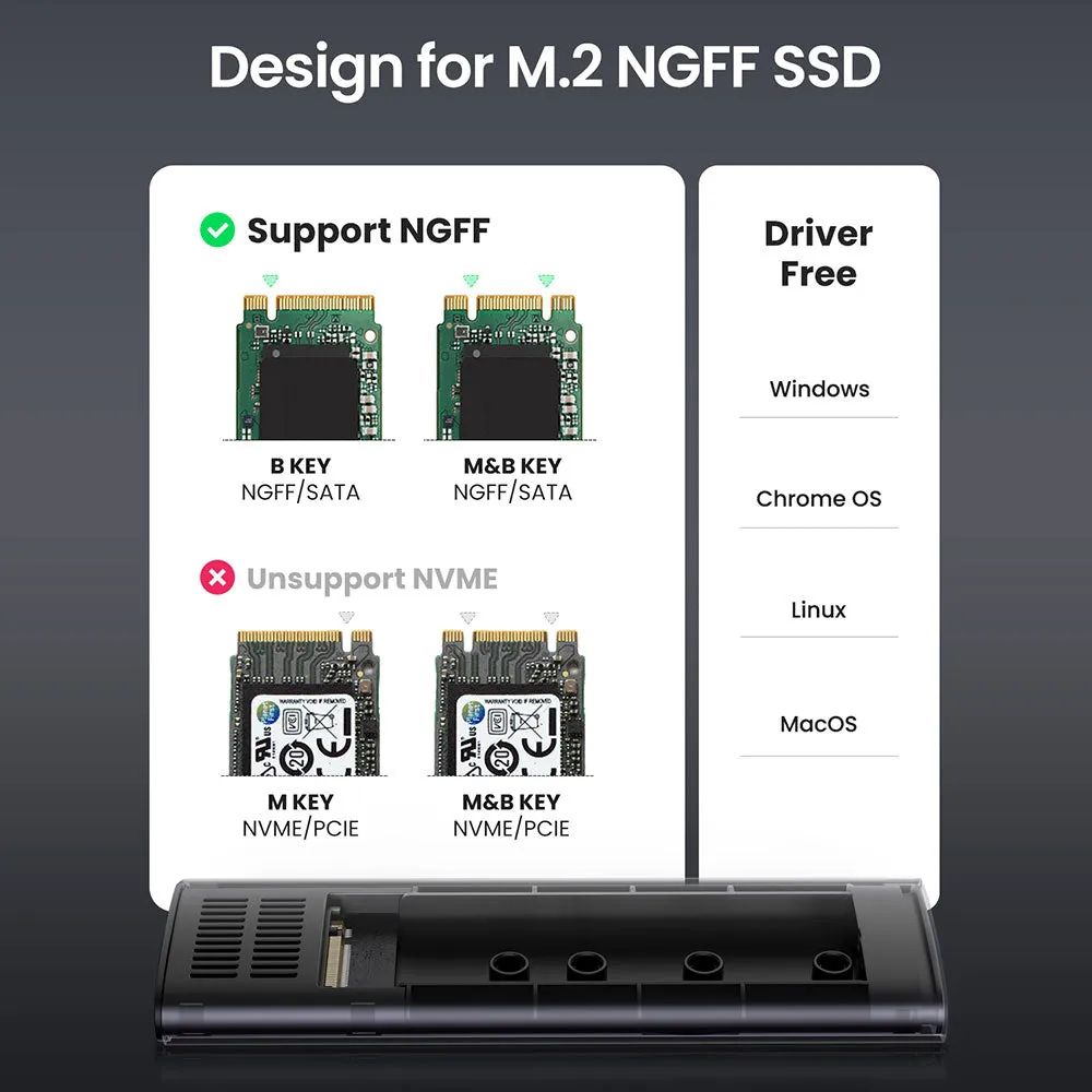 UGREEN M.2 SATA SSD Enclosure 5Gbps