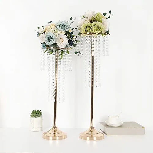 UJEAVETTE® Metal Flower Vase Centerpieces Holder Stand Floral Display Rack 20X68Cm