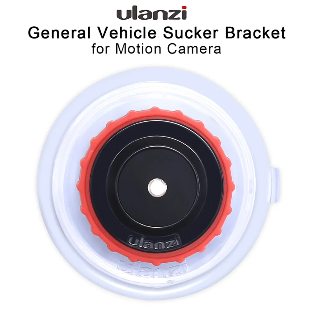 ULANZI U-50 Action Camera Sucker Holder Car Holder Mount Glass Suction Cup Bracket for GoPro DJI Osmo Action red