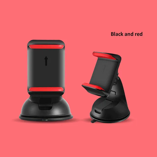 Universal Automobile Dashboard Windshield Navigation Support Car Suction Cup 360 degree Rotatable Detachable Vehicle Bracket Phone Holder for 3.5-6.0 inch Cellphone Black