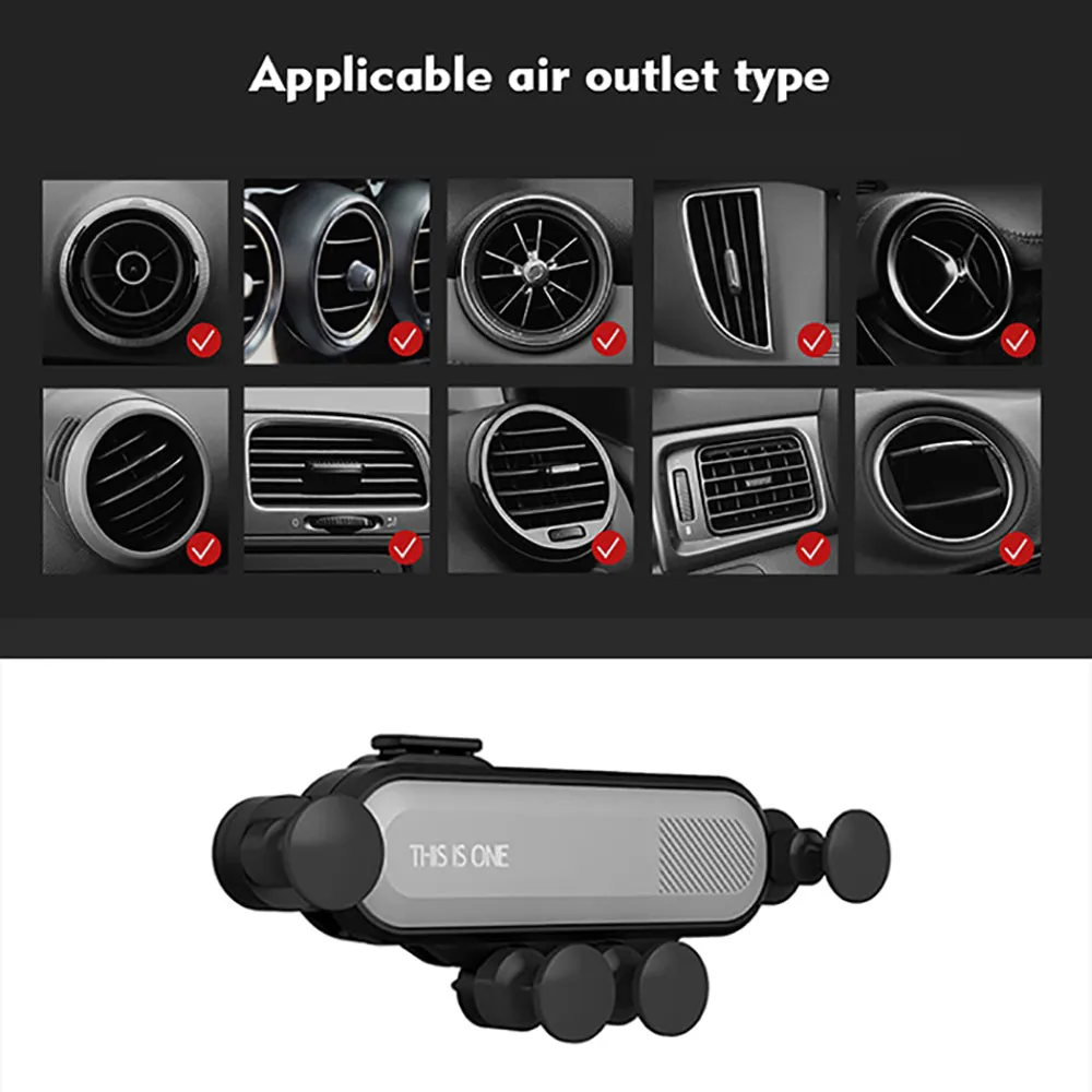 Universal Car Phone Holder For iPhone X XS Max Samsung Huawei Car Air Vent Mount Holder Gravity Mobile Phone Holder red