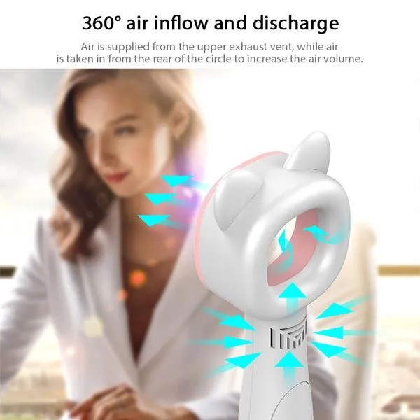 USB Rechargeable Fan Portable Bladeless Fan