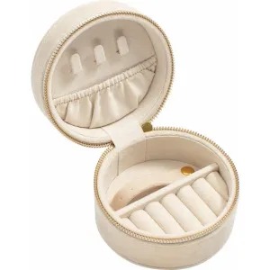 Velvet Round Jewelry Travel Case