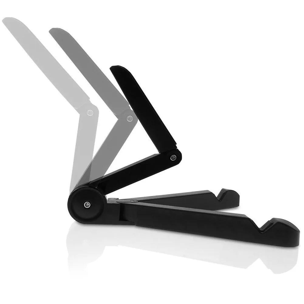 Vertical Adjustable Fold-up Stand Universal Adjustable Flexible 180 Degree Multi-angle Portable Bracket for Tablet Computers Phone black
