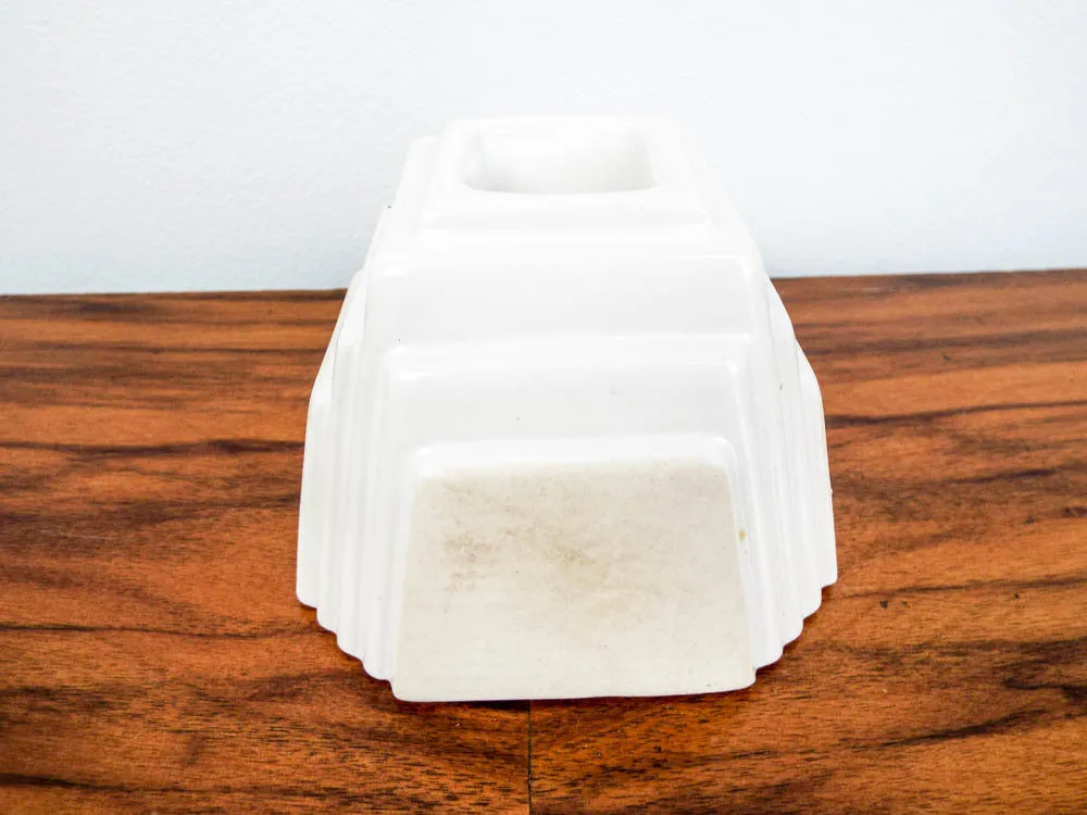 Vintage 1930's Ceramic White Art Deco Match Holder