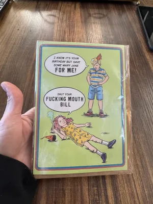 Vintage Weed Birthday Card