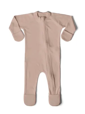 Viscose Bamboo   Organic Cotton Footie | Rose
