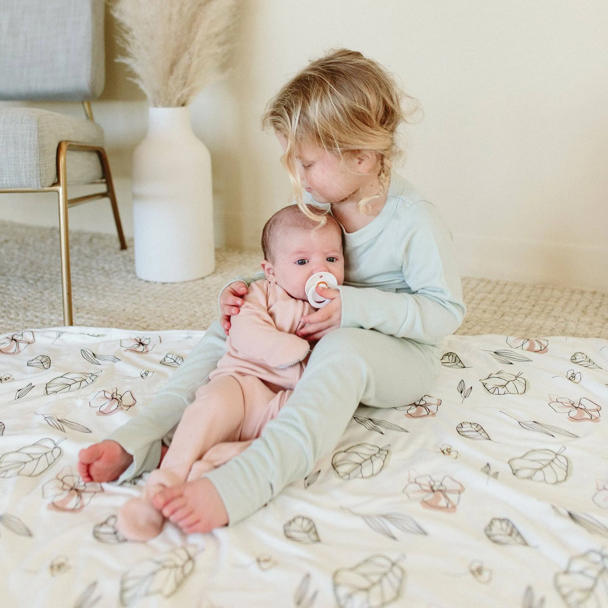 Viscose Bamboo   Organic Cotton Footie | Rose