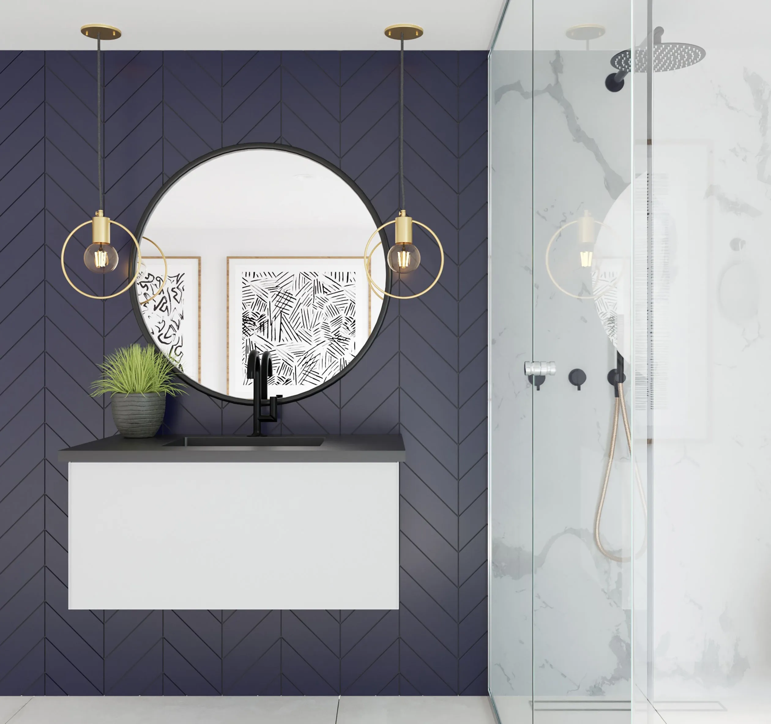Vitri 36" Cloud White Bathroom Vanity with VIVA Stone Solid Surface Countertop