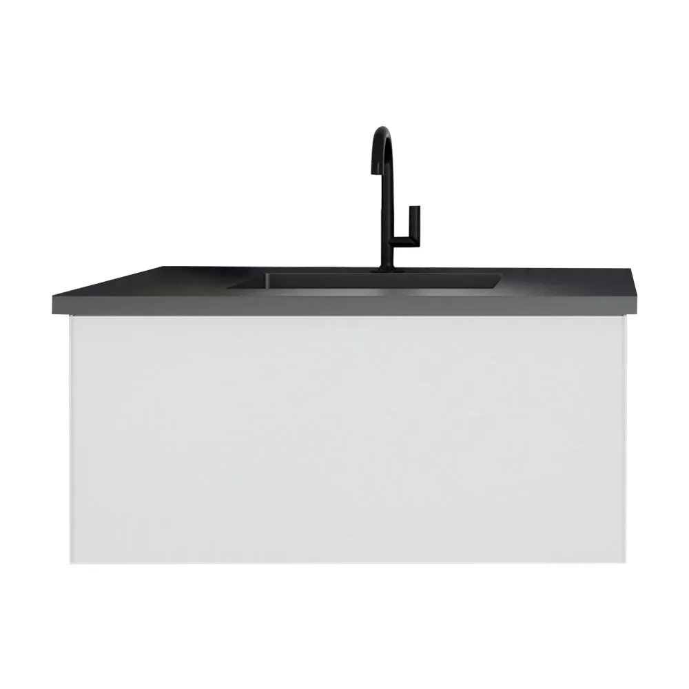 Vitri 36" Cloud White Bathroom Vanity with VIVA Stone Solid Surface Countertop