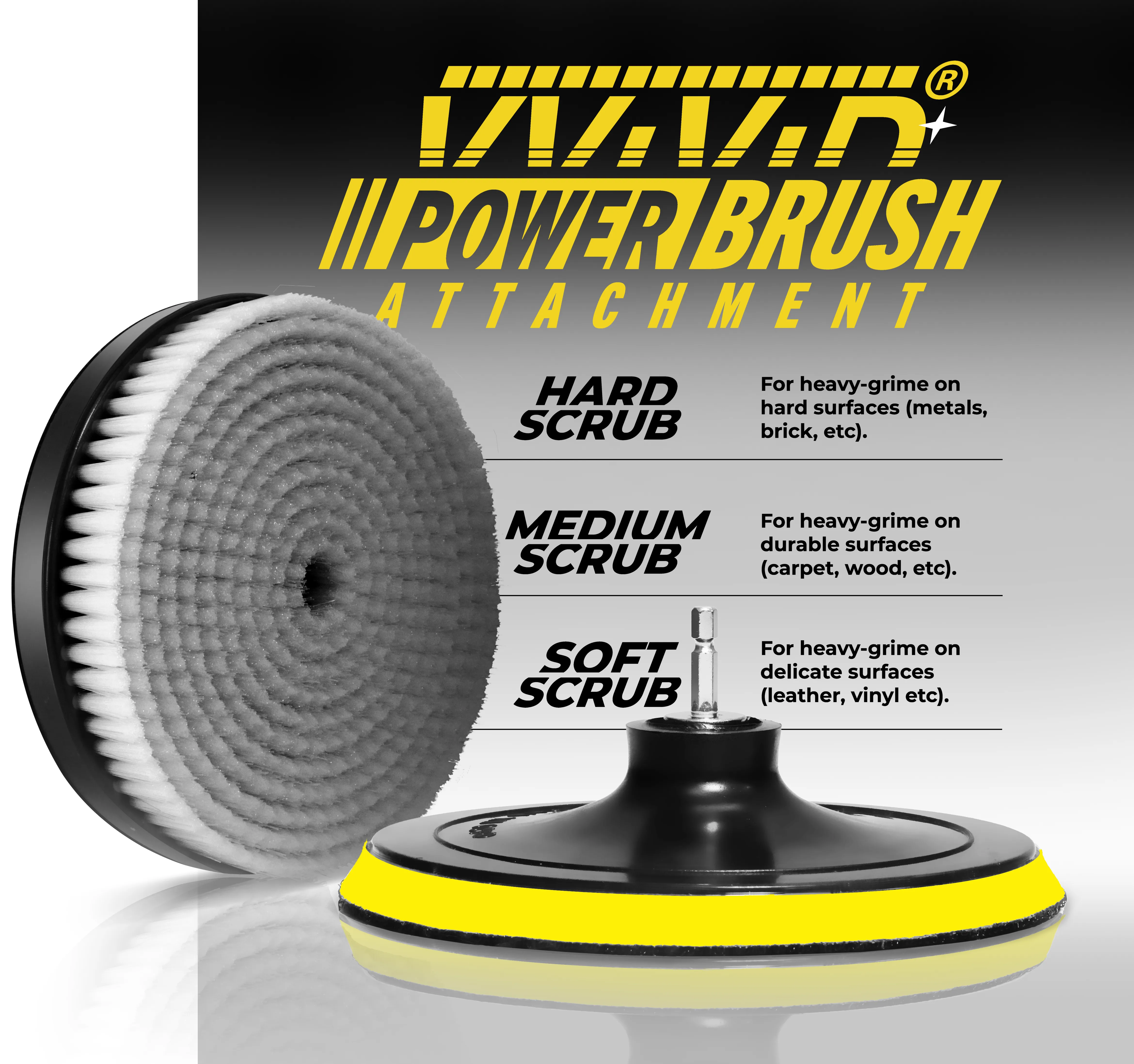 VViViD Drill Back Plate   Power Brush Attachment 6" (MCF)
