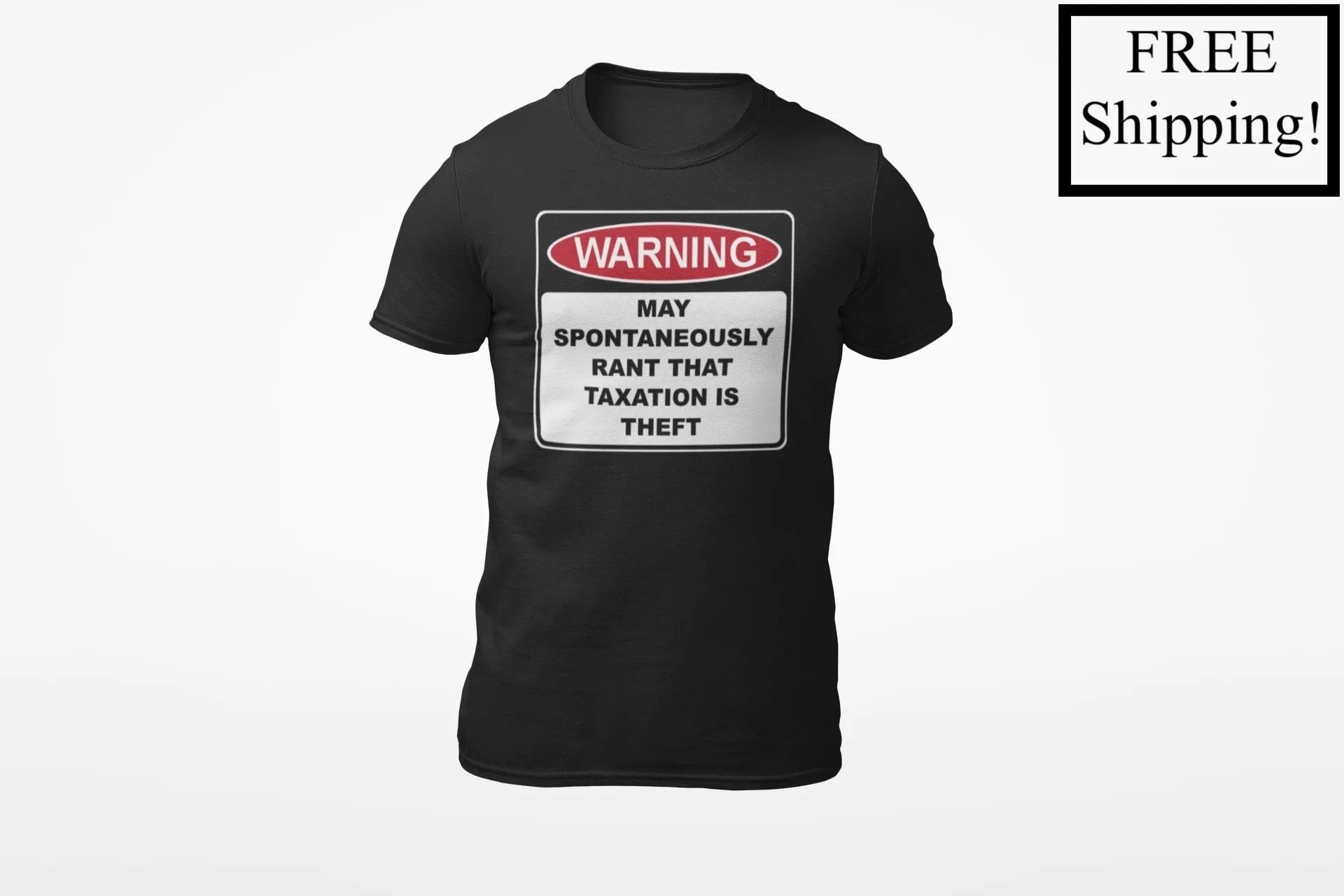 Warning Rant Taxation is Theft Triblend Shirt