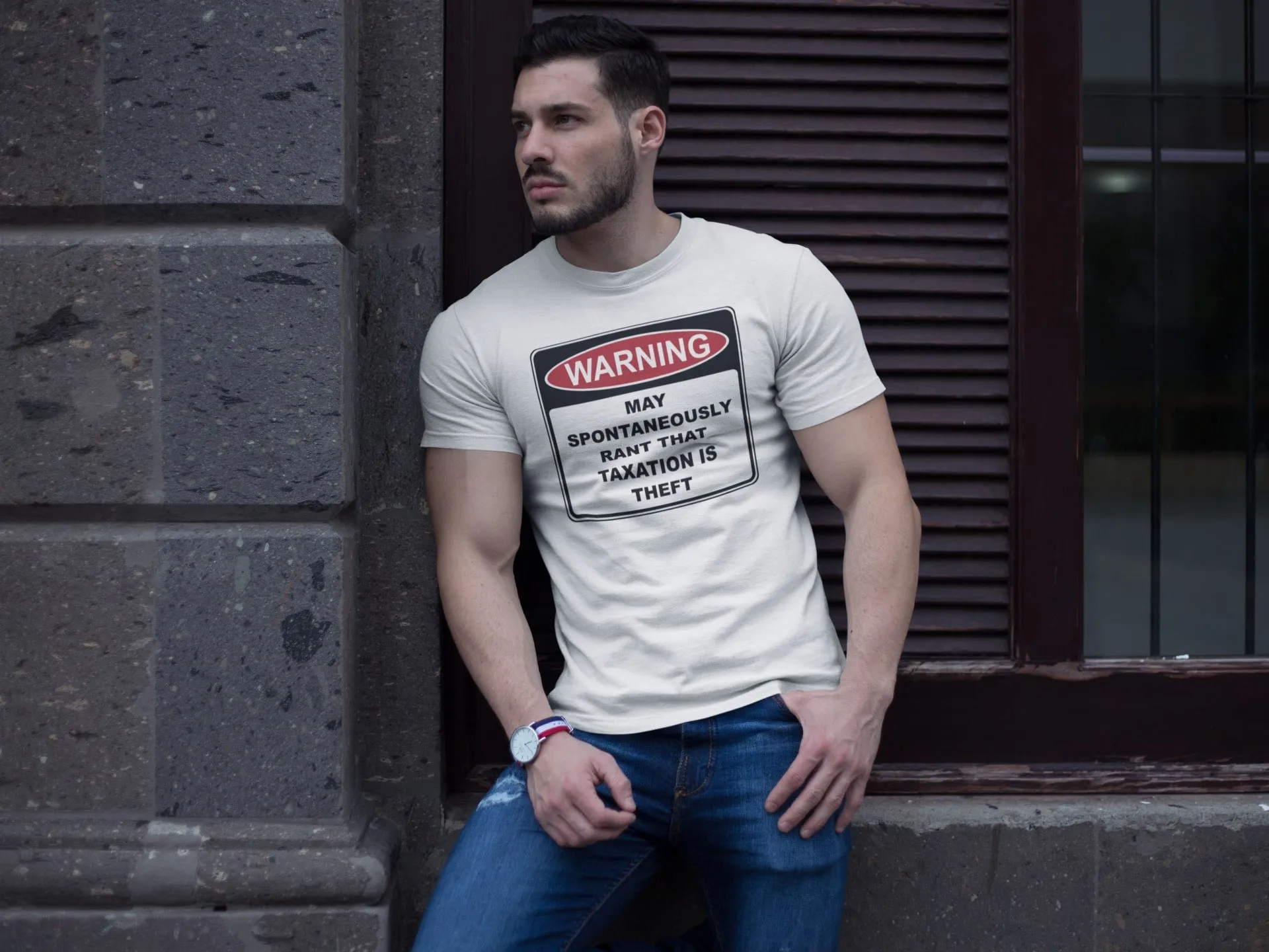 Warning Rant Taxation is Theft Triblend Shirt