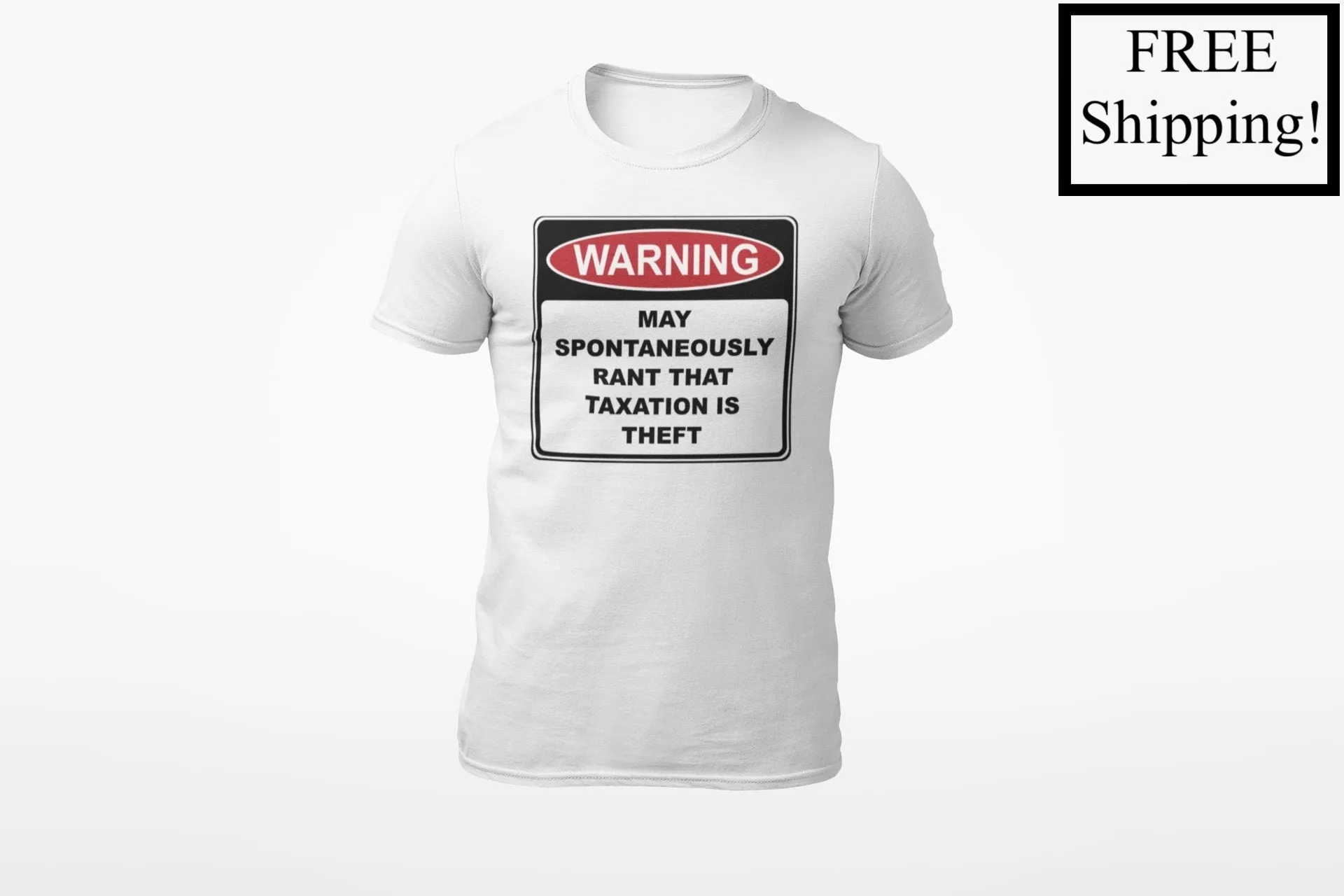 Warning Rant Taxation is Theft Triblend Shirt