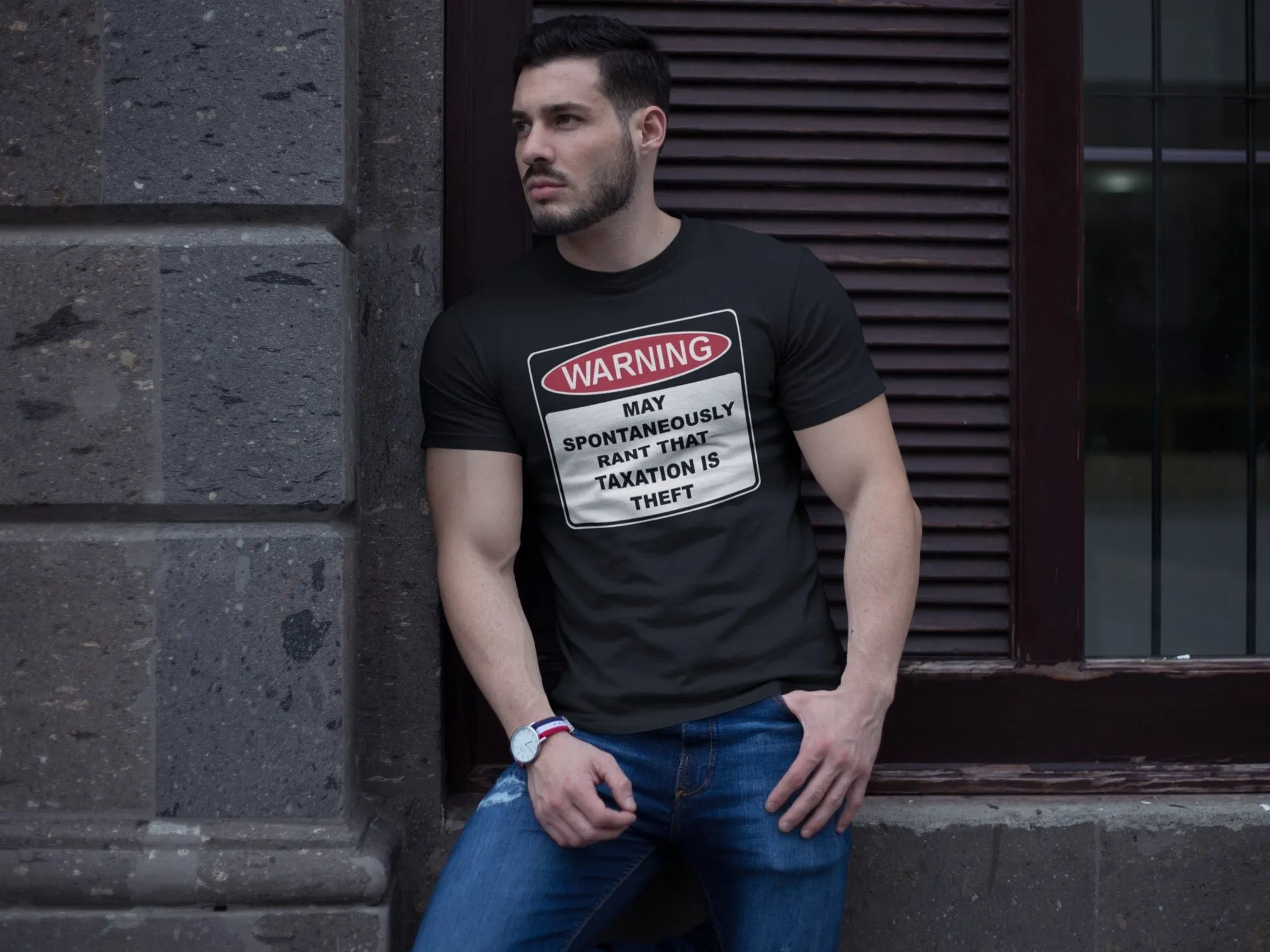 Warning Rant Taxation is Theft Triblend Shirt