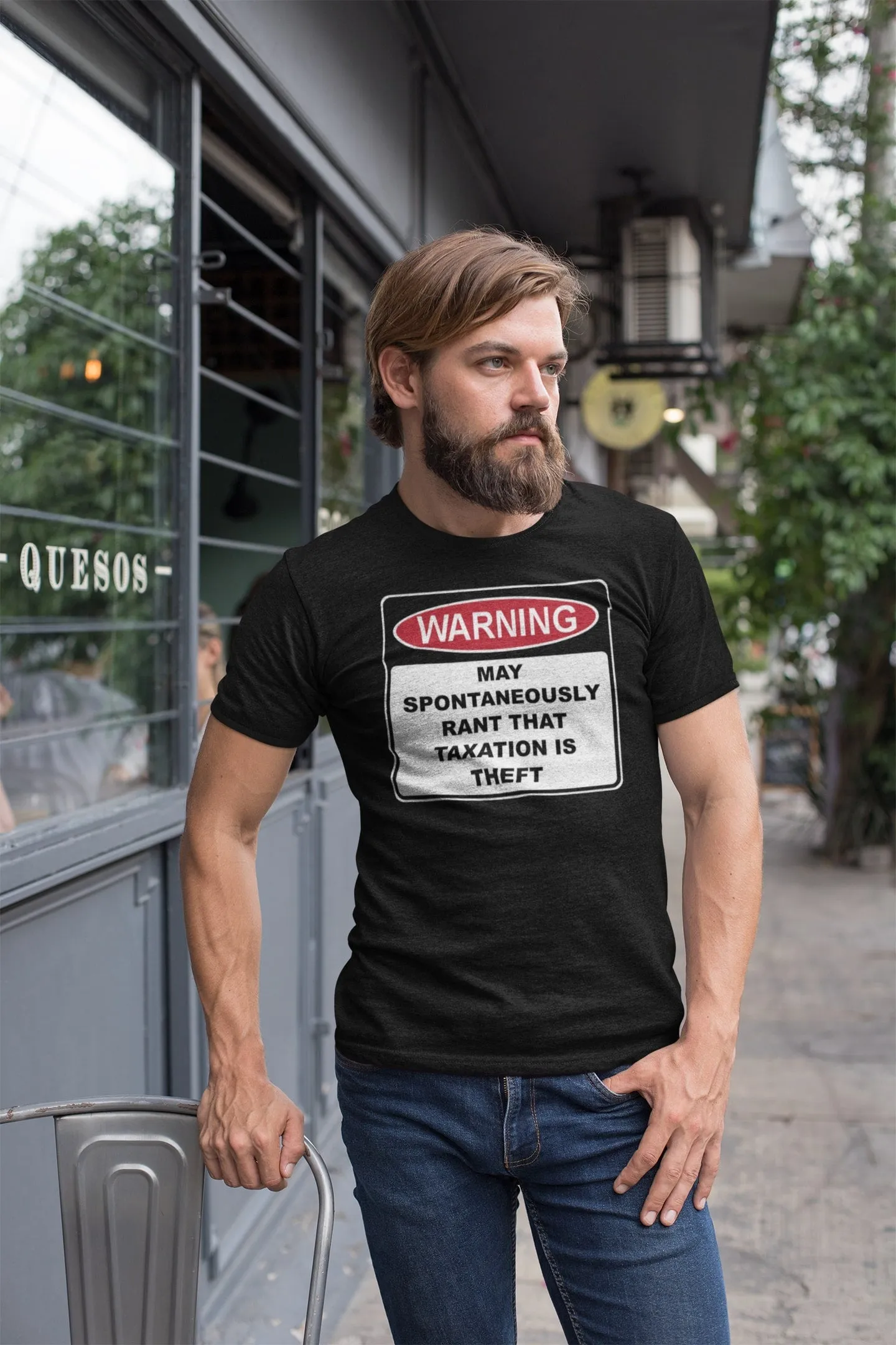 Warning Rant Taxation is Theft Triblend Shirt