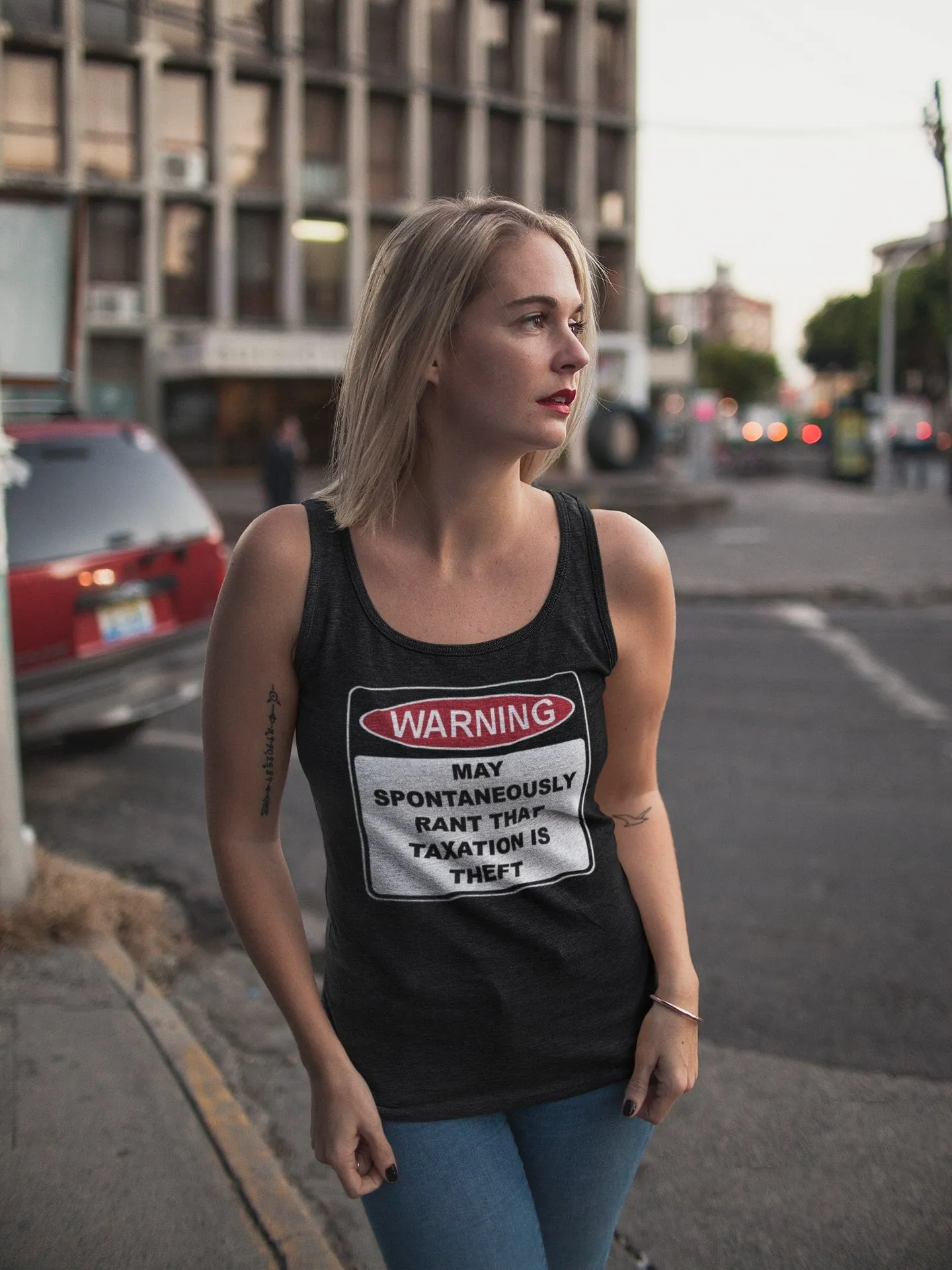 Warning Rant Taxation is Theft Women's Tank Top