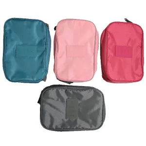 Water-Resistant Zippered Hanging Toiletry Bag With Removable Pouch & Built-In Hook