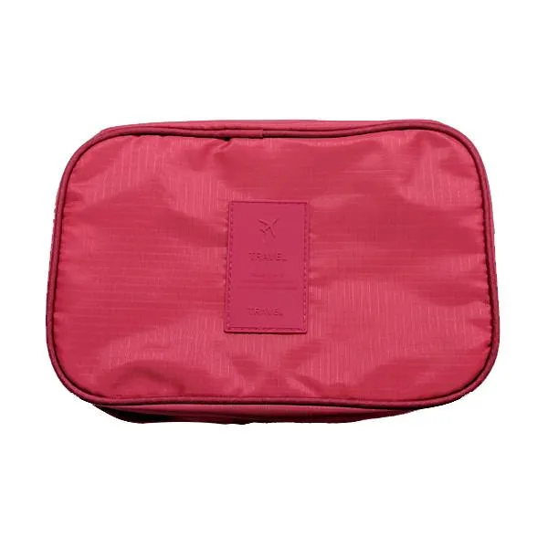Water-Resistant Zippered Hanging Toiletry Bag With Removable Pouch & Built-In Hook