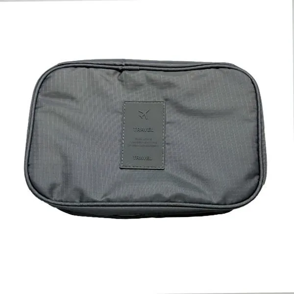 Water-Resistant Zippered Hanging Toiletry Bag With Removable Pouch & Built-In Hook
