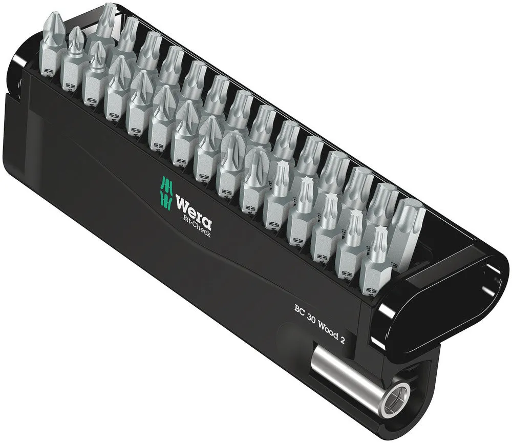 Wera 05057432001 Bit-Check 30 Wood 2, 30 pieces