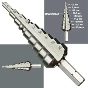Wera Step Drill Bit 4-20mm 843 1/4" Hex Shank