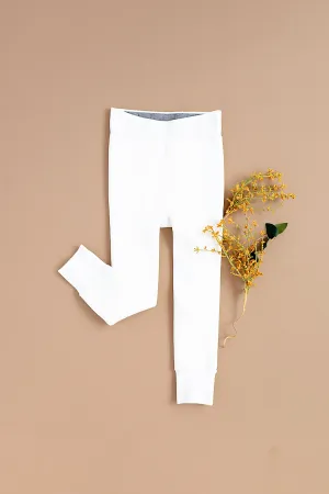 WHITE | Plush Lined Tights (XS ONLY left)