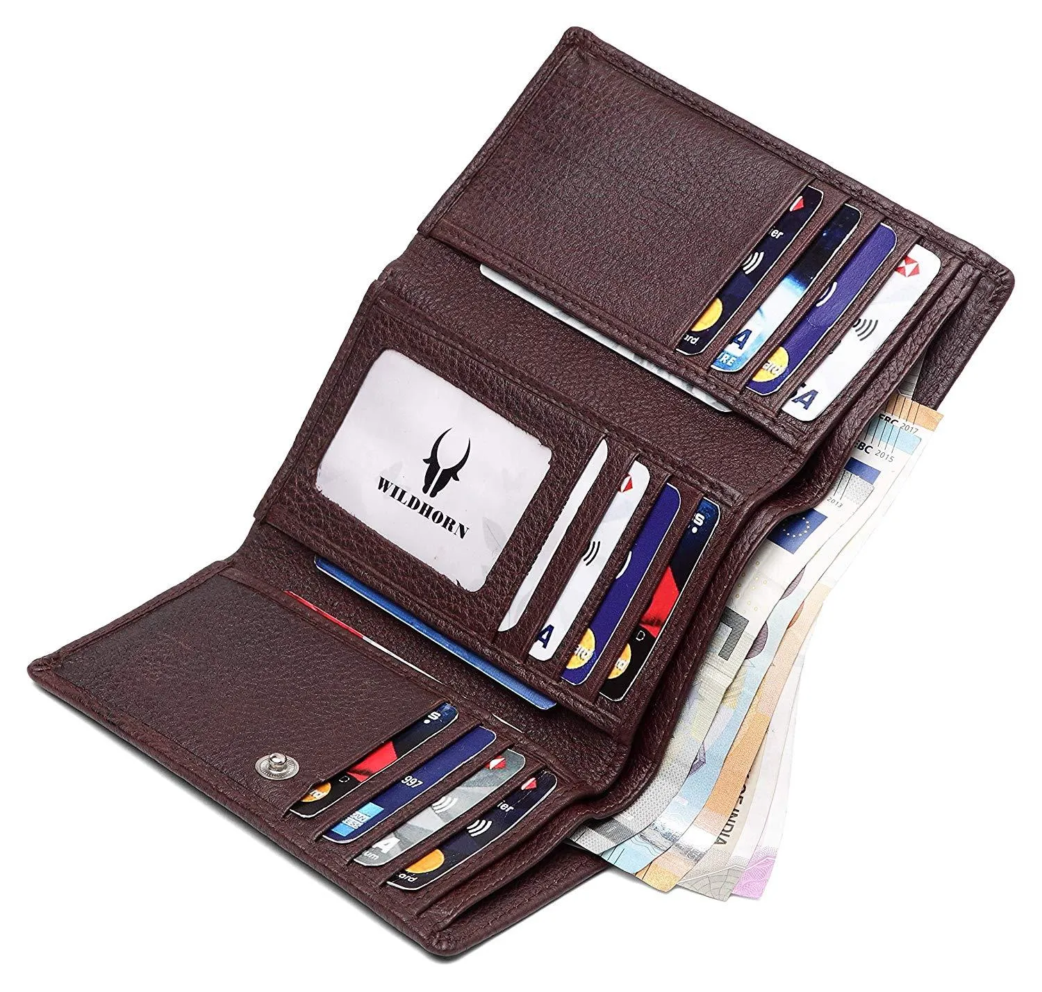 WildHorn RFID Protected Genuine Leather Wallet for Women Stylish|Purse for Women/Girls