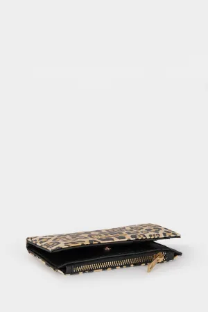Women Leopard Patterned Faux Leather Wallet