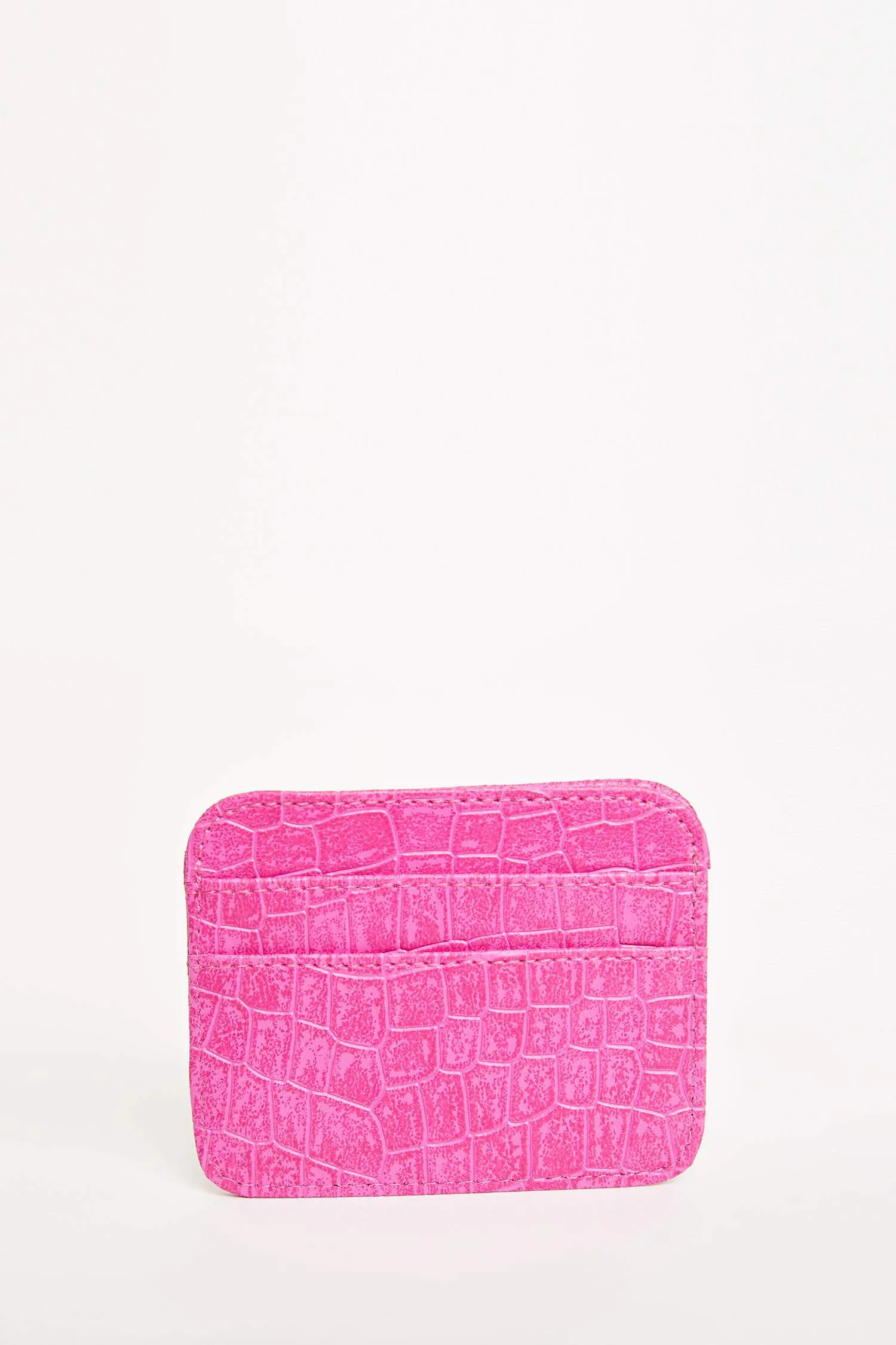 Women's Faux Leather Croco Card Holder