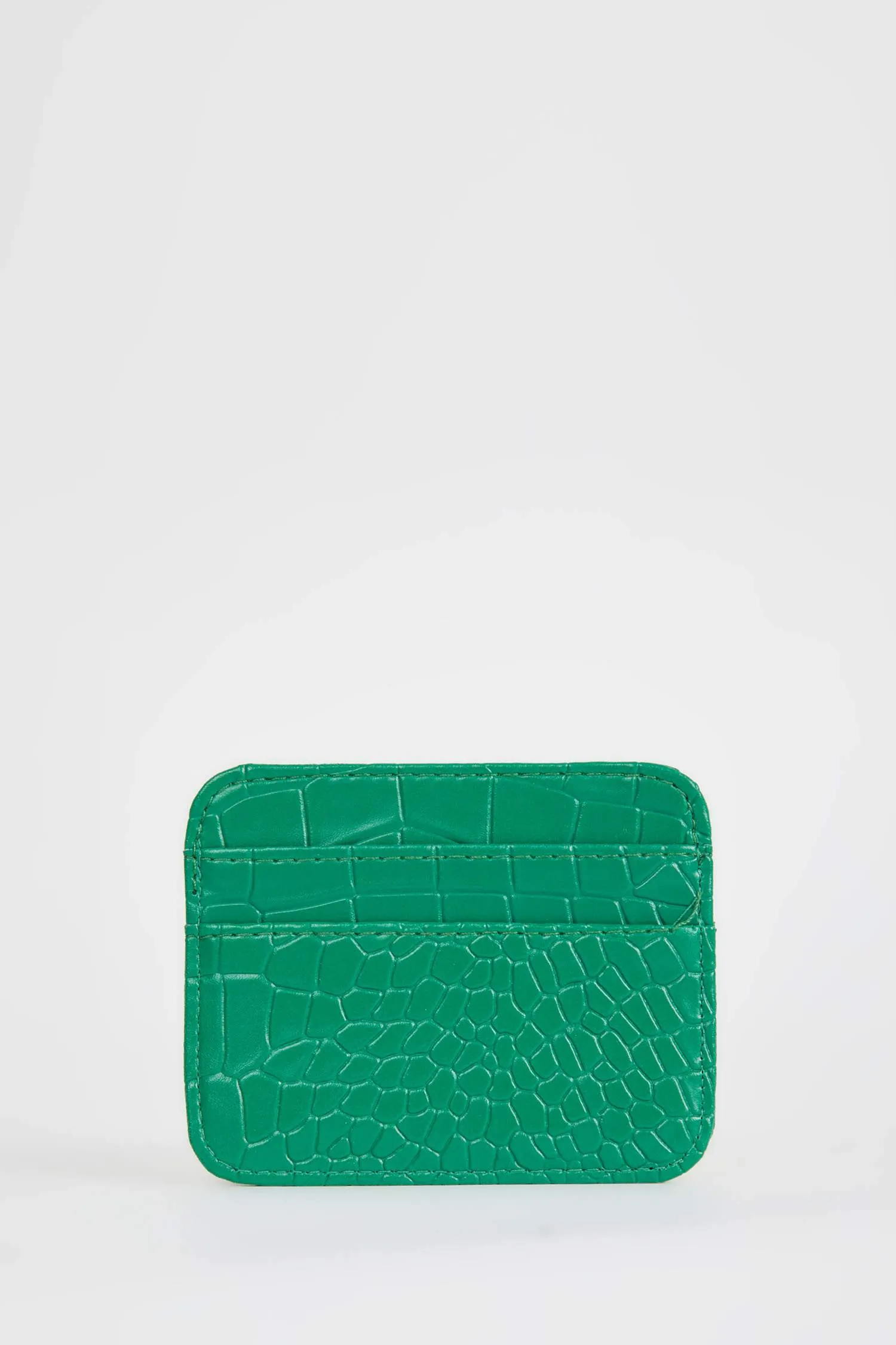 Women's Faux Leather Croco Card Holder