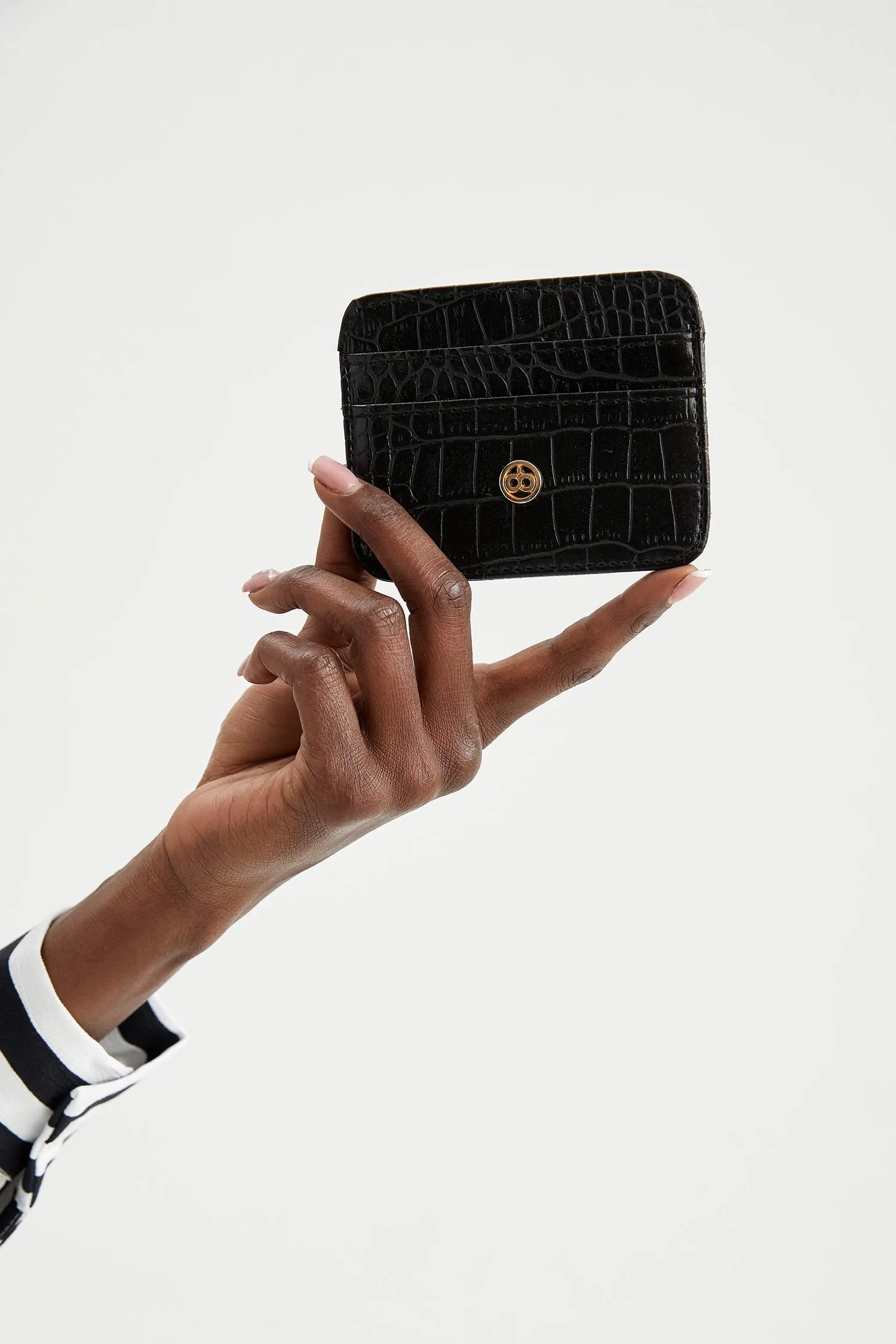Women's Faux Leather Croco Card Holder