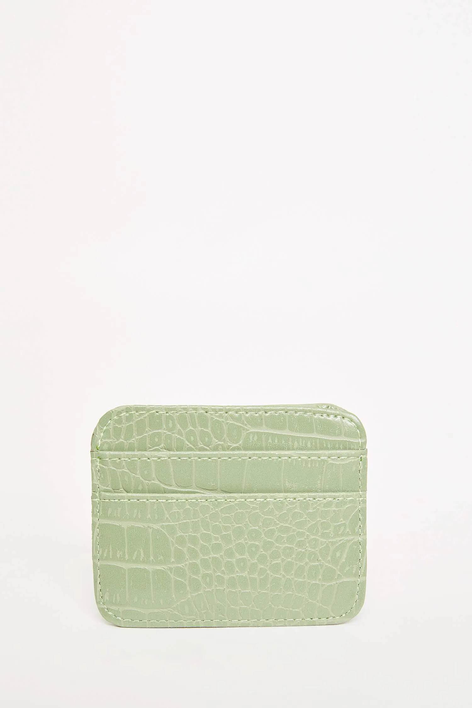 Women's Faux Leather Croco Card Holder