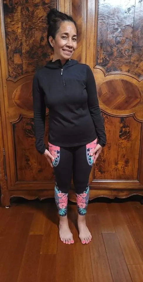 Women's hibiscus tights