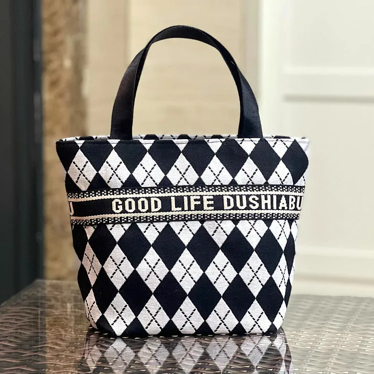 Women's Korean Style Letters Wash Mummy Lunch Cosmetic Bags