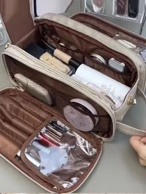 Women's Large Capacity Portable High-grade Makeup Brush Cosmetic Bags