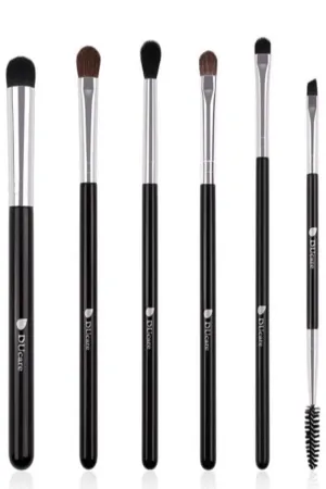 Wood Handle Cosmetic Eyeshadow Makeup Brush Set