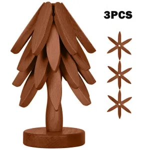 Wooden Tree Shape Pot Coasters