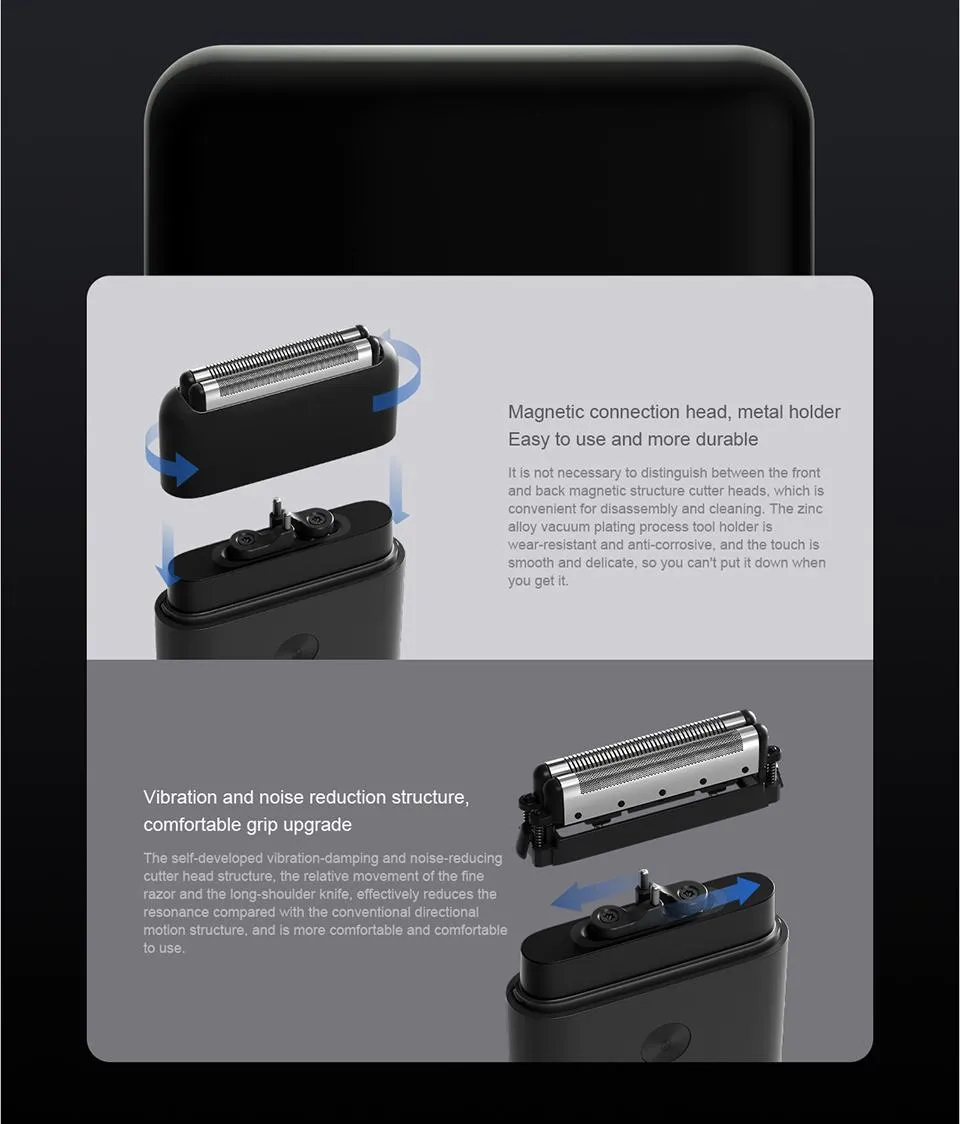 Xiaomi Mijia Portable Electric Shaver Trimmer for Wet and Dry Shaving