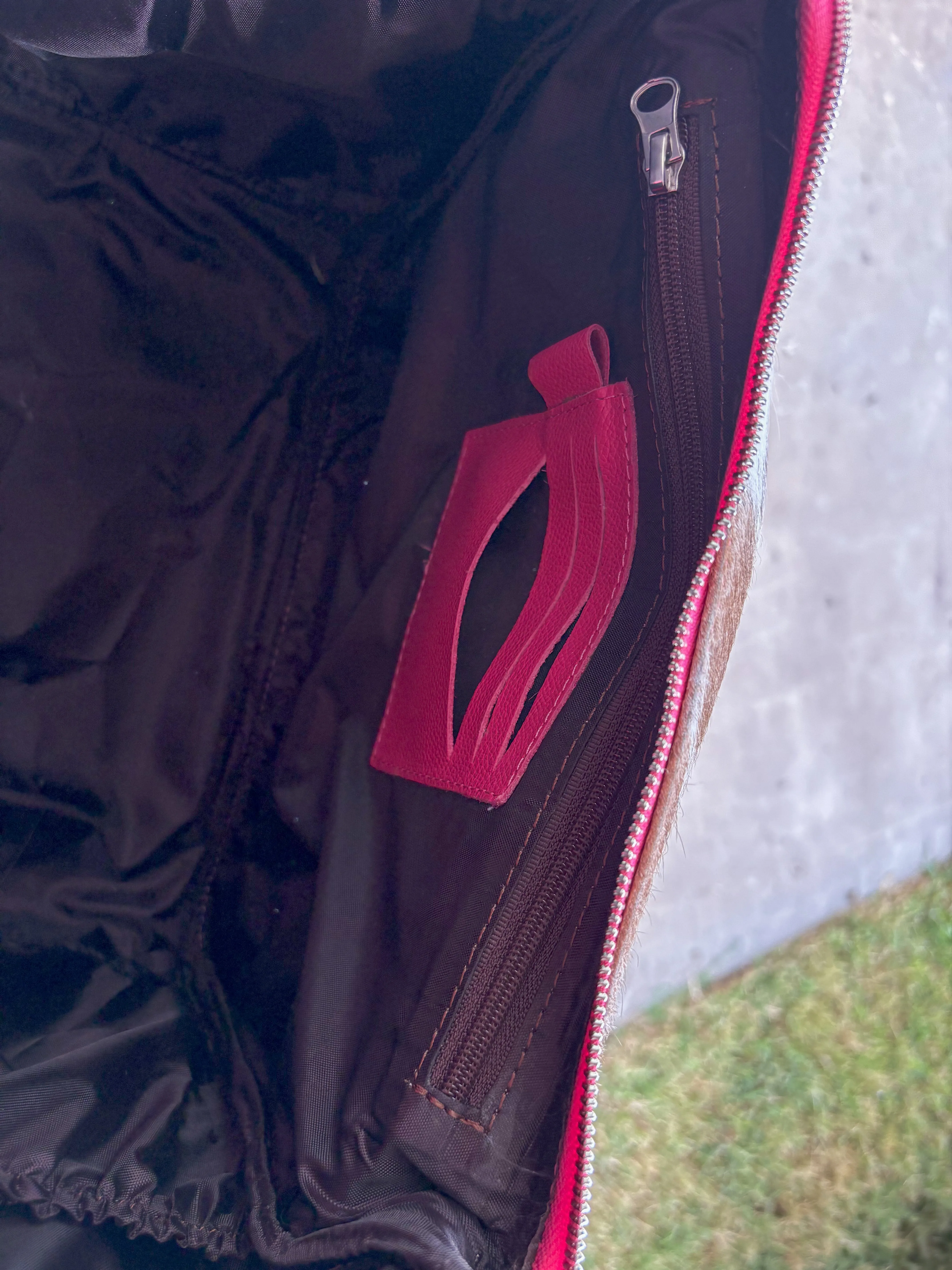 XL Cowhide   Pink Leather Backpack