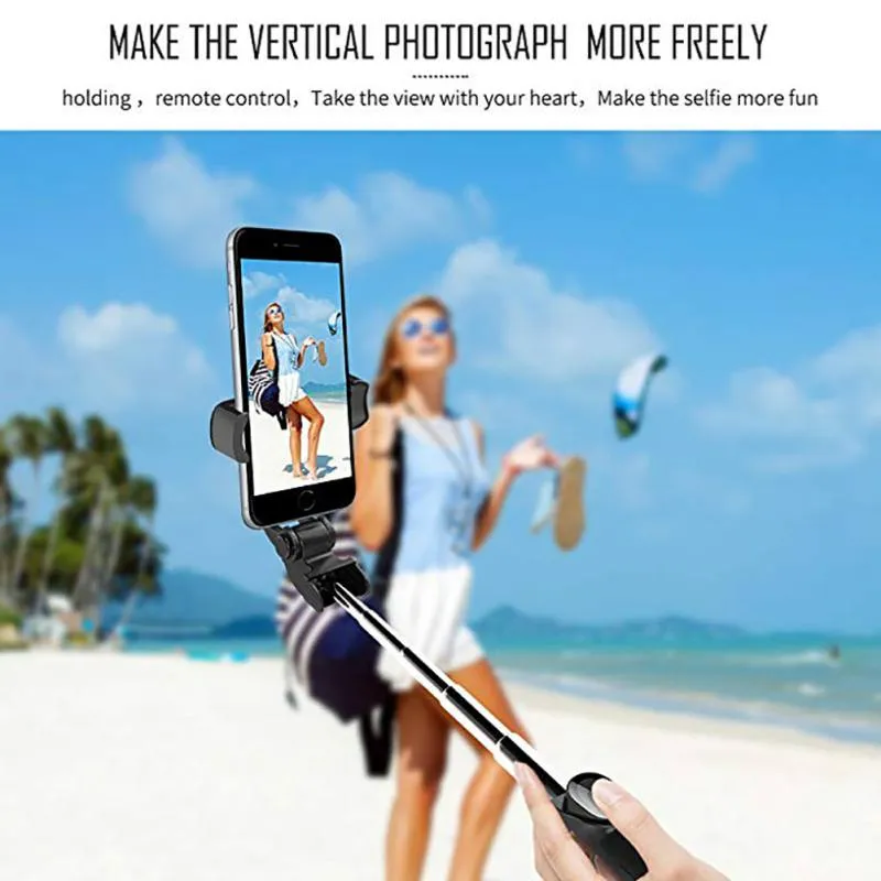 XT09 Tripod Stand Extendable 360?? Rotation Self-timer Bluetooth Selfie Stick Monopod Foldable Live XT10 Mobile Phone Bracket XT09 orange