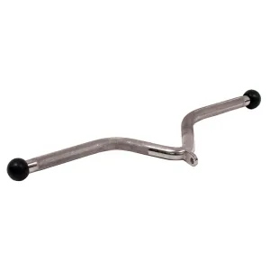 York Barbell | "V" Shape Chrome Bar w/ Rubber Ends