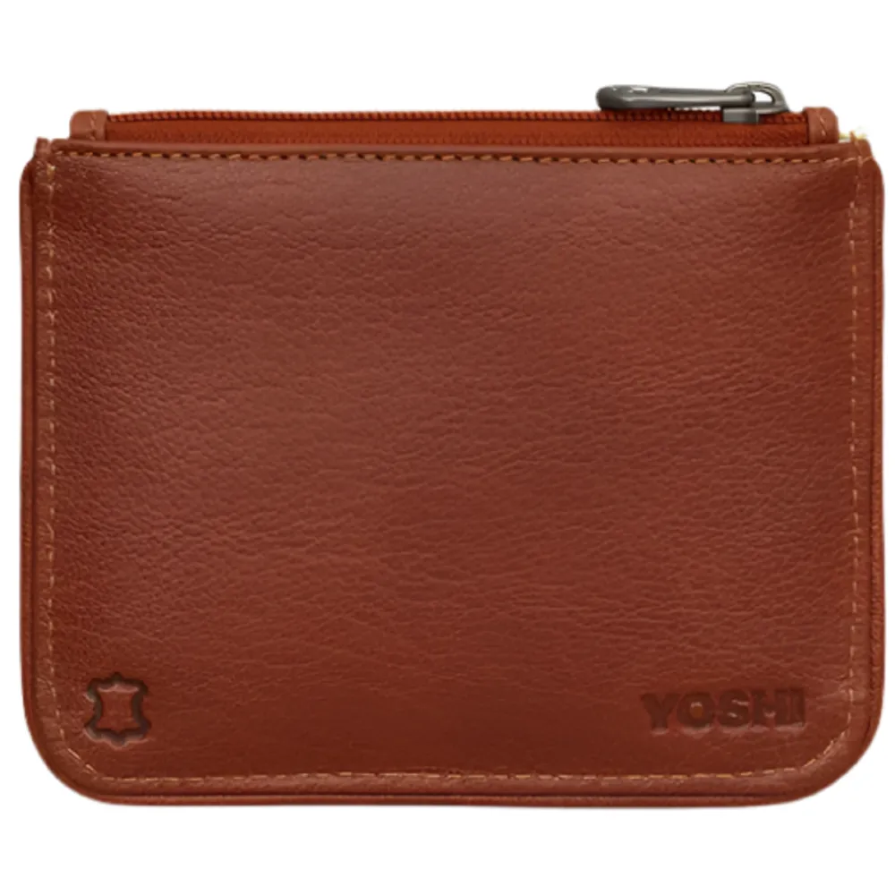 Yoshi Woodland Friends Brown Leather Zip Top Purse